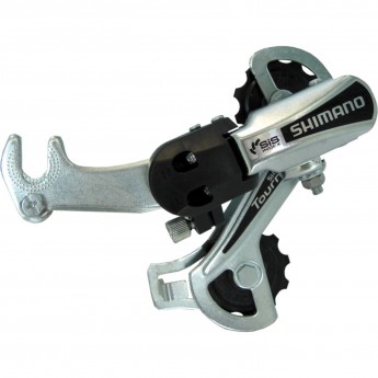 Переключатель задний SHIMANO TOURNEY, TY21-B, GS, 6 скоростей, крепление на ось, серебристый, без упаковки