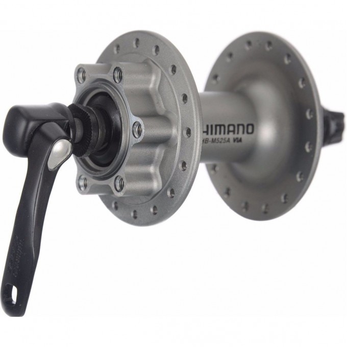 Втулка передняя SHIMANO DEORE M525A, 32 отверстия, QR, 6-болт, серебристый EHBM525ABSS Втулка передняя SHIMANO DEORE M525A, 32 отверстия, QR, 6-болт, серебристый EHBM525ABSS