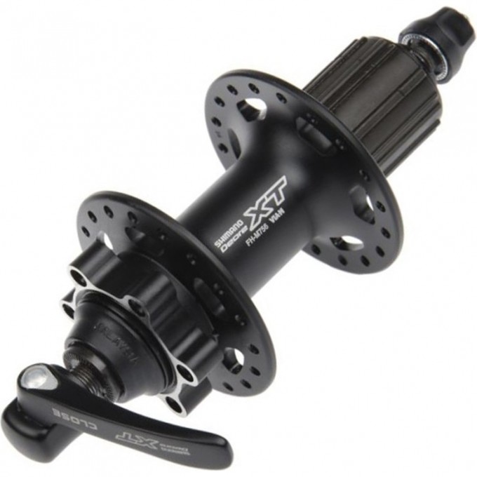 Втулка задняя SHIMANO DEORE XT, M756A, 36 отверстий, 8/9/10 скоростей, QR, 6-болтов, черный EFHM756AAZL Втулка задняя SHIMANO DEORE XT, M756A, 36 отверстий, 8/9/10 скоростей, QR, 6-болтов, черный EFHM756AAZL