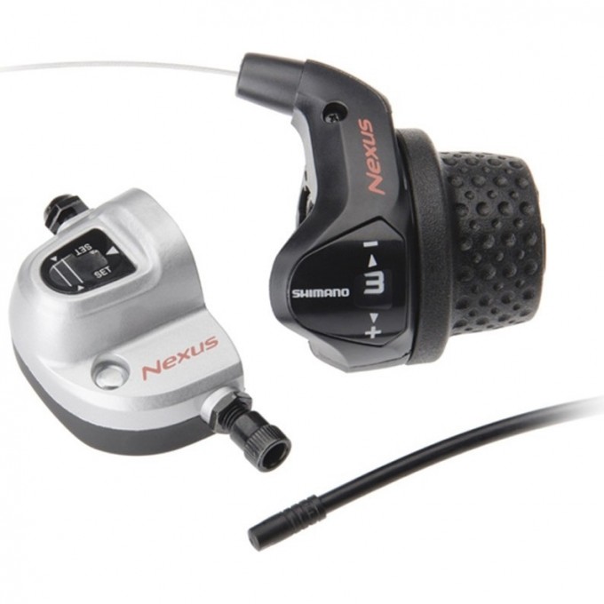 Шифтер SHIMANO NEXUS, 3S41E, 3 скорости, с bell crank 6, оплетка, 1700мм черный, короткая ручка ASL3S41E170LS Шифтер SHIMANO NEXUS, 3S41E, 3 скорости, с bell crank 6, оплетка, 1700мм черный, короткая ручка ASL3S41E170LS
